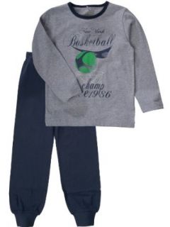 Name it Jungen Schlafanzug Pyjama Nightset Langarm VELIN MAR 213 GREY Gr.104: Bekleidung