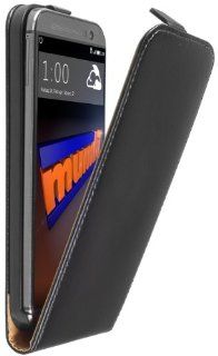mumbi PREMIUM ECHT Leder Flip Case HTC One Modell 2014: Elektronik