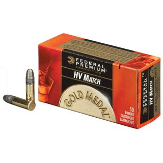 Federal Premium Gold Medal Rimfire Ammo .22 LR 40 Gr. Solid 50 rounds 420348