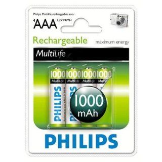 Philips MultiLife NiMH Akku AAA 1000 mAh, 4er Pack: Kamera & Foto