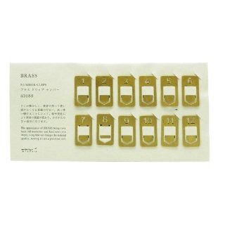 Midori Travelers Notebook Brass Number Clips (japan import): Bürobedarf & Schreibwaren