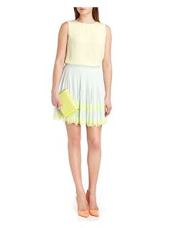 Ted Baker Bluma pleated lace skirt Green