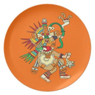 Aztec God Quetzalcoatl Plates