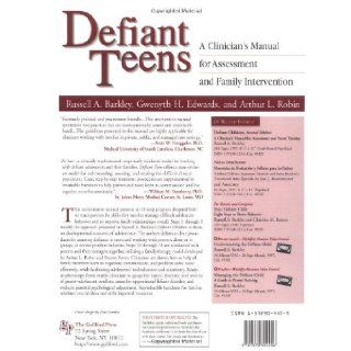Defiant Teens, First Edition A Clinician's Manual for Assessment and Family Intervention 9781572304406 Medicine & Health Science Books @