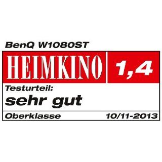 BenQ W1080ST Kurzdistanz DLP Projektor (3D, Kontrast 10000:1, Full HD, 1920 x 1080 Pixel, 2000 ANSI Lumen, HDMI) wei: Heimkino, TV & Video