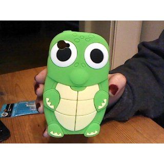 Turtle Dinosaur Silicone 3D Case Cover for iPhone 4/4S   Green: Cell Phones & Accessories