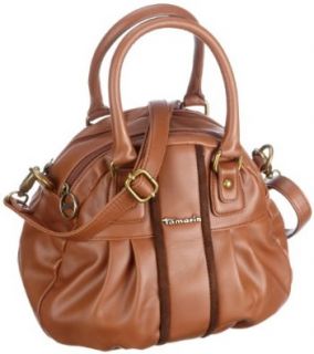 Tamaris Round Handbag S Anouk A610 16 11 271 441, Damen Henkeltaschen, Braun (nut antic 441), 26x22x17 cm (B x H x T): Schuhe & Handtaschen