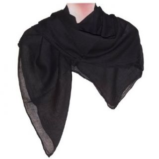Halstuch schwarz Baumwolle 100x100cm uni Tuch Schultertuch Kopftuch Accessoire: Bekleidung