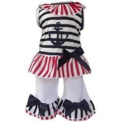Annloren Patriotic Sailor Two piece Doll Outfit