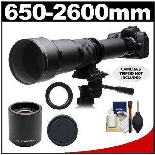 Rokinon 650 1300mm f/8 16 Telephoto Zoom Lens with 2x Teleconverter (650 2600mm) for Sony Alpha DSLR SLT A35, A37, A55, A57, A65, A77 Digital SLR Cameras  Camera Lenses  Camera & Photo