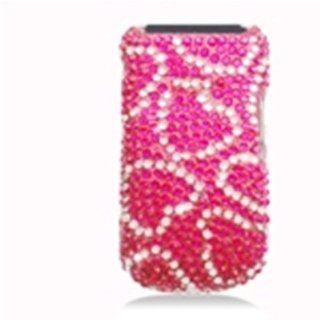 For Boost Mobile Samsung Factor M260 Accessory   Pink Heart Full Rhinestones Hard Case Proctor Cover: Cell Phones & Accessories