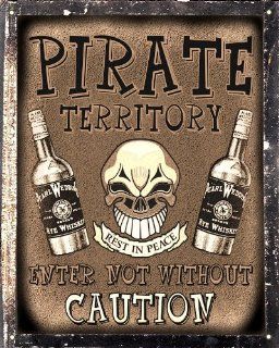 Pirate whiskey vintage sign / bar tavern pub bathroom wall decor 261 : Other Products : Everything Else