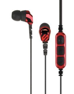 Scosche hp255mdrd Noise Isolation Earbuds with tapLINE II Remote & Mic   Wired Headsets   Retail Packaging   Black / Red: Cell Phones & Accessories