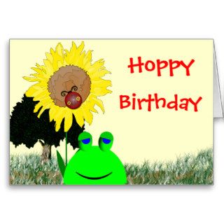 Frog and Ladybug Birthday Cards