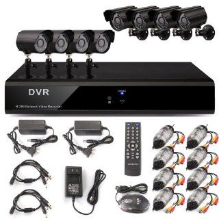 L2go Home 8 Channel CCTV Security System H.264 DVR Recorder 8 Outdoor IR Day Night Vision Surveillance Camera Kit  Camera & Photo
