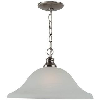 Windgate 1 light Nickel Pendant With Alabaster Glass Shade