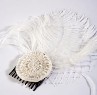 art deco style glass beaded comb by holly young headwear