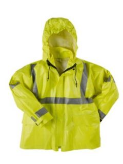 Neese 267AJ Dura Arc II Series PVC/Nomex ANSI Class 3 Arc Flash Jacket with Tuck Away Hood, 2X Large, Fluorescent Yellow: Protective Lab Coats And Jackets: Industrial & Scientific