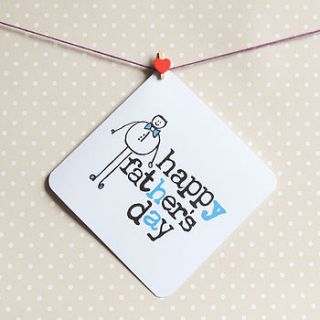 'happy fathers day' fun card by parsy