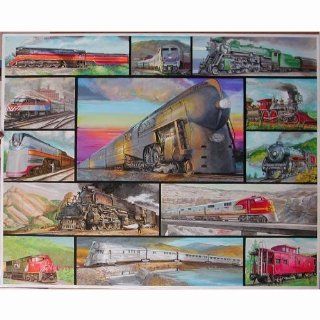 White Mountain Puzzles Great Trains (1000 Pieces): Toys & Games