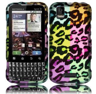 Bright Colorful Leopard Design Hard Case Cover for Motorola XPRT MB612 Cell Phones & Accessories