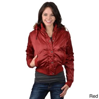 Greenlander Greenlander Womens Juniors Faux Fur Trimmed Hoodie Jacket Red Size M (5 : 7)