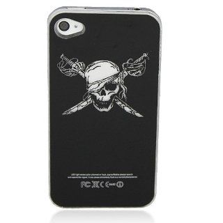 Save4Pay Pirate Skull Sense Flash Light Up LED Shell Case Cover For Apple Iphone 4 4S 4G Color Changing Gift: Cell Phones & Accessories