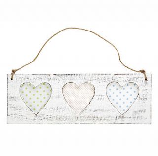 triple heart hanging photo frame by retreat home