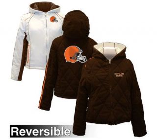 NFL Cleveland Browns Womens Reversible Full Zip Jacket —