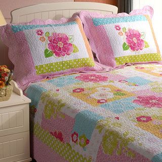 Greenland Home Fashions Adora 3 piece Quilt Set Multi Size Full
