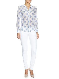 Nougat London Paisley embroidered shirt White