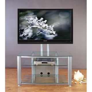 VTI Flat Panel TV Cart 42 TV Stand HFR403SB/BB (F) Frame: Silver, Glass Colo