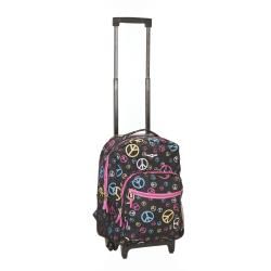 Rockland Deluxe Peace 17 inch Rolling Carry on Backpack