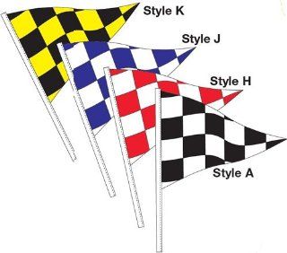 Antenna Checkered Flags   Triangle Shaped in 4 mil Poly : Outdoor And Patio Products : Patio, Lawn & Garden