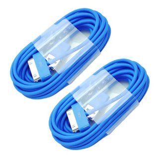 ELONGPRO 2PCS 3M 10ft USB Sync Cable Cord for Apple iPad 1 2 iPod 4G iPhone 4 4s (Light Blue) A03: Cell Phones & Accessories