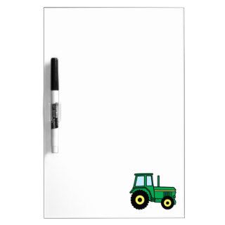 Cartoon Clip Art Green Farmer Tractor Truck Dry Erase Whiteboards