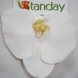 Tanday (White) Exotic Real Touch Phalaenopsis Orchid Flower Hair Clip (1 Pair): Everything Else