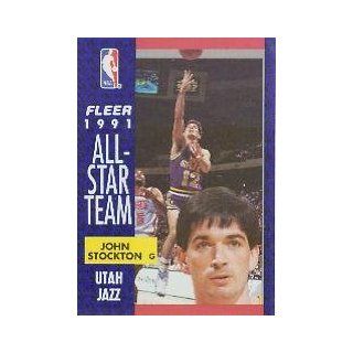 1991 92 Fleer #217 John Stockton All Star : Sports Related Trading Cards : Sports & Outdoors