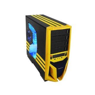 Raidmax No Power Supply ATX Mid Tower Case, Black/Yellow ATX 298WY: Computers & Accessories