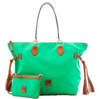 Dooney & Bourke Quilted Spicy Fabric O Ring Shopper And Large Slim Wristlet, Kelly Green: Wristlet Handbags: Shoes