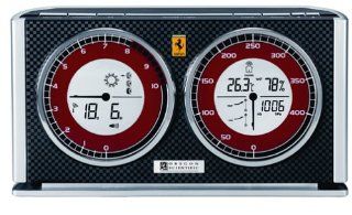 Oregon Scientific FSW301A K Modena Ferrari Speedometer Line Weather Station, Carbon Black  
