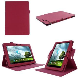 rooCASE ASUS MeMO Pad FHD 10 Case ME302C / ME301T   Dual View Multi Angle Stand Cover   Magenta: Computers & Accessories
