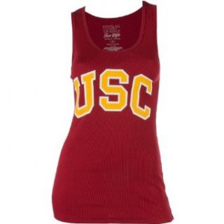 289C APPAREL Women's USC Trojans Letters Block Tank Top   Size Large, Cardinal Tank Top And Cami Shirts