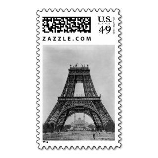 Eiffel Tower Under Construction Postage Stamps