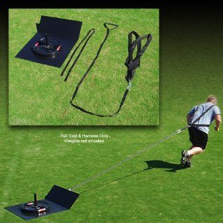Fisher Football Pull Sled And Harness Set BLACK ONE PULL SLED AND HARNESS SET : Football Sleds And Chutes : Sports & Outdoors