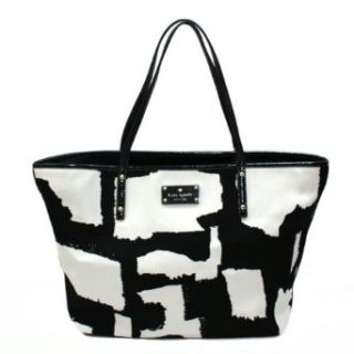 Kate Spade Small Coal Art Noir Black/Cement Tote Bag (Black/White) #PXRU3692: Shoulder Handbags: Shoes