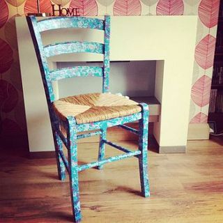 papered decopatch chair custom order claire by the gift box