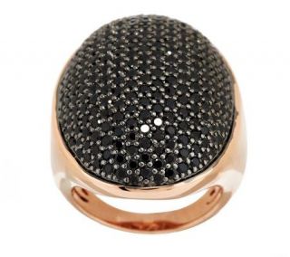 Bronzo Italia 3.00 ct tw Black Spinel Bold Domed Oval Ring —