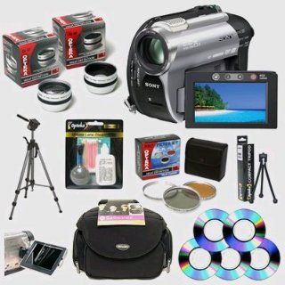 Sony DCR DVD308 DVD Camcorder + Lenses + Filters + Pro Accessory Kit : Camera & Photo