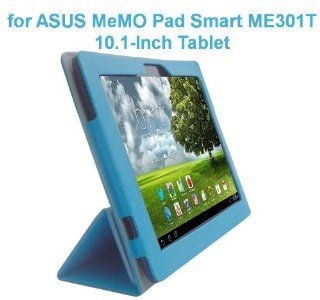 ASUS MeMO Pad Smart ME301T 10.1 Inch Tablet Custom Fit Portfolio Leather Case Cover with Built In Stand  Blue: Computers & Accessories